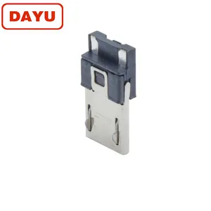 Conector micro usb v8, fábrica, dupla bloqueio, 2pin macho, jack, kit de cabo usb, solda