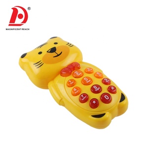HUADA <span class=keywords><strong>12</strong></span> <span class=keywords><strong>chansons</strong></span> de dessin animé animal style design bébé plastique éclairage jouet téléphone portable pour enfants - Product Image 2