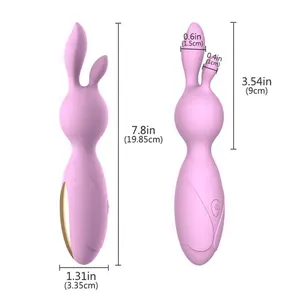 핫 세일 제품 12 속도 방수 섹스 마사지 여자 av 진동기 사용하여 미니 섹스 토끼 진동기