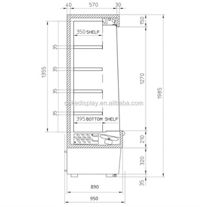 Réfrigérateur de présentation multi-étagères pour boissons fraîches, d'<span class=keywords><strong>occasion</strong></span>, pour supermarché, prix - Product Image 3