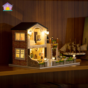 Cute mini Dollhouse DIY madera miniatura casas juguetes para niños educativos - Product Image 1