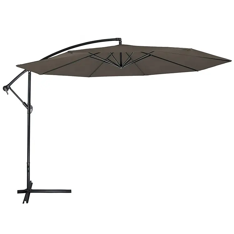 Новый современный дизайн оптовая продажа водонепроницаемый открытый садового сарая патио садовый зонт, алюминиевая конструкция типа "банан" Зонтики