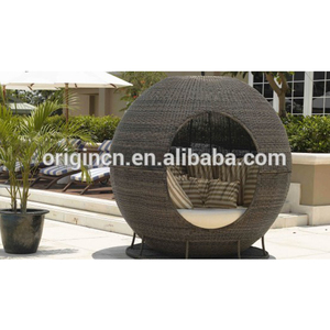 Lit <span class=keywords><strong>de</strong></span> <span class=keywords><strong>soleil</strong></span> en rotin <span class=keywords><strong>de</strong></span> style tropical pour hôtel <span class=keywords><strong>de</strong></span> villégiature, mobilier d'extérieur, cocon - Product Image 2