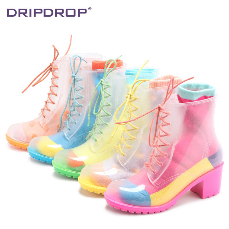 Dripdrop Rain Boots Stylish Durable Fashion Jelly