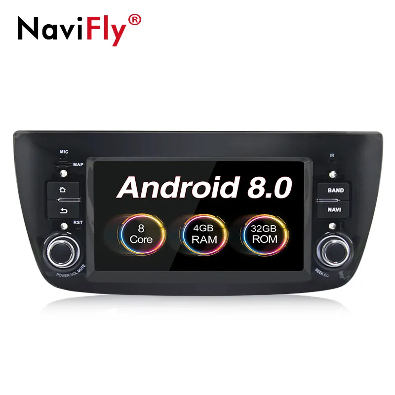 NaviFly 6.2inch PX5 Octa Core car radio Android 8.0 for Fiat Doblo 2009-2014 audio dvd player with 4GB+32GB GPS NAVI