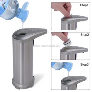 Dispensador de Jabón Doble Automático de Acero Inoxidable SUS 304, Sensor IR Sin Contacto, Impermeable, Níquel Cepillado, para <span class=keywords><strong>Baño</strong></span> - Product Image 4