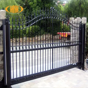 High quality best price unclimbable steel fence gate designs simple