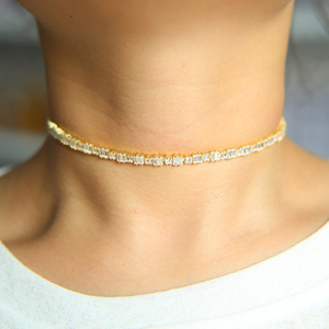 Nuova Collezione 2023: Elegante Collana Girocollo con Diamanti per Matrimoni e Fidanzamenti - Product Image 4
