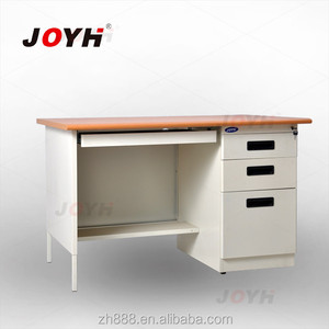 Mesa de trabajo de acero de <span class=keywords><strong>escritorio</strong></span> de <span class=keywords><strong>madera</strong></span>, <span class=keywords><strong>escritorio</strong></span> de oficina <span class=keywords><strong>blanco</strong></span> - Product Image 2