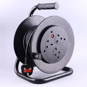 UK Cable Reel 3-Outlet Mains Extension Cord Reel with Custom Length Cable