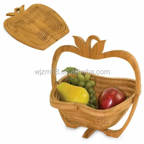 foldable bamboo fruit basket, animal shaped bamboo basket wholesale