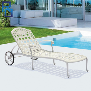 Fundido alumbre <span class=keywords><strong>tumbona</strong></span> <span class=keywords><strong>con</strong></span> <span class=keywords><strong>ruedas</strong></span> silla al aire libre Silla de salón - Product Image 3