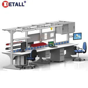 6 person used assembly workstation table bench hand tools cell phone and computer repair dental work station design