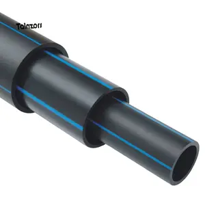 Pipa hdpe irigasi plastik hitam, ukuran untuk 20mm 25mm 32mm 40mm 50mm 63mm 75mm 90mm 110mm 125mm 140mm 160mm