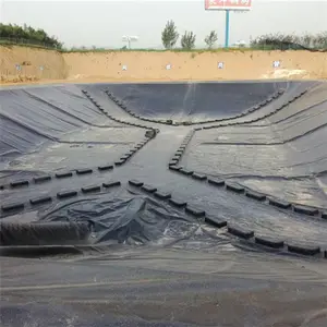 0.5mm 1.5mm 2mm एचडीपीई geomembranes मछली तालाब लाइनर 500 माइक्रोन पीई geomembrane