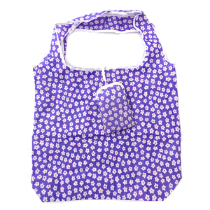 Nouveau bon marché Logo imprimé sac fourre-tout floral eco polyester pliable épicerie stock - Product Image 3