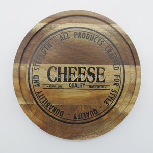 Écologique planche à <span class=keywords><strong>fromage</strong></span> en bois d'acacia et logo personnalisé - Product Image 3