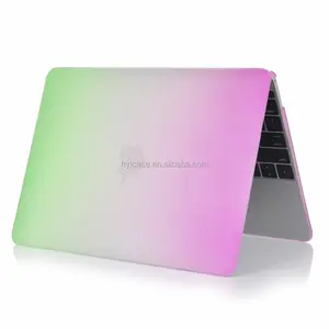 ที่มีสีสันสีผสมเคลือบบางPCเปลือกสำหรับMacbook airสายรุ้งป้องกันคอมพิวเตอร์กรณี