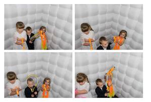 negro y blanco material de oxford inflable atlanta photo booth fiestas - Product Image 6