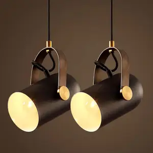 Loft Danemark Postmoderne Lustre Noir Pendentif Éclairage Pour De Hauts Plafonds