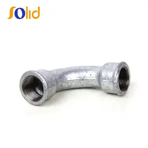 DIN En10242 Tiêu Chuẩn Mạ Kẽm/Màu Đen Dễ Uốn Sắt Lắp Đặt Đường Ống Uốn Cong (90 bằng nữ)