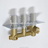 Robinet thermostatique en laiton à 3 voies et 3 boutons pour radiateur