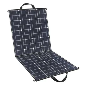 Beste Preis 100W 12V Semi Flexible Monokristalline Tragbare Falten Solar Panel Tasche