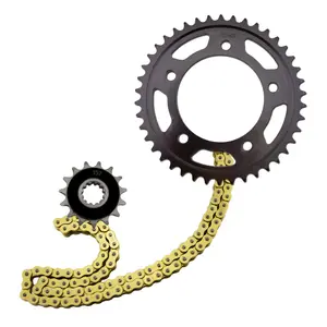 600CC Wholesale CB600 Colored Motorcycle 525 Golden / Normal Chain and 42T / 15T sprocket kit for Honda Hornet CB 600