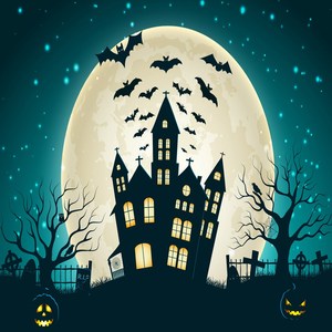 Tema de Halloween iluminación pintura de luz parpadeante luz de la vela de lona