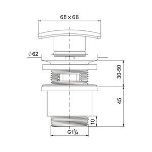 <span class=keywords><strong>Bonde</strong></span> laiton design à clapet universelle commande main <span class=keywords><strong>Clic</strong></span> Clac - Product Image 2