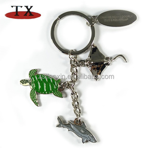 Rùa Hình Dạng Móc Khóa Hình Cá Mập Móc Chìa Khóa Biển Tự Nhiên Rùa Mặt Dây Chuyền <span class=keywords><strong>Keychain</strong></span> - Product Image 1