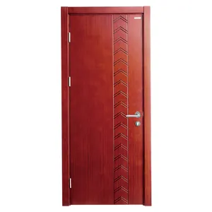 OPPEIN新しいデザインモダンブラウンカラーカスタマイズされた木製シングルインテリアベッドルームドア