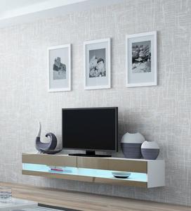 White Wood Cabinet <strong>Tv</strong> Cabinet Wall <strong>Mounted</strong> Light Wood <strong>Tv</strong> <strong>Stand</strong> - Product Image 2