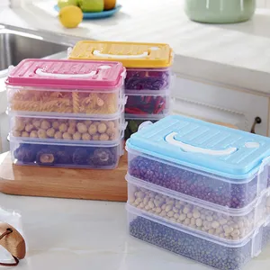 Low Price Good Quality Logo Customized Airtight Plastic Storage Boxes With Lids And Handle BPA Free