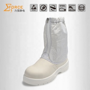 Suela médica de PU, <span class=keywords><strong>rejilla</strong></span> de rayas antiestática, botas de seguridad ESD largas, <span class=keywords><strong>botines</strong></span> ESD para sala limpia, antideslizantes e impermeables - Product Image 2