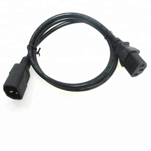 Black Ac Computer Male Female Extension Cable Main <strong>Lead</strong> <strong>Iec</strong> 320 C13 to C14 Power Cord - Product Image 4