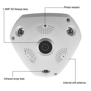 VR XONZ <span class=keywords><strong>ip</strong></span> <span class=keywords><strong>cam</strong></span> 360 grados fish eye ojo de pez cámara domo <span class=keywords><strong>ip</strong></span> de la cámara de alta calidad - Product Image 6