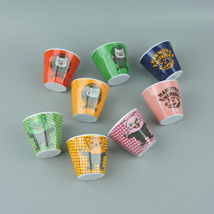 Fumetto personalizzato logo stampato 30 ml <span class=keywords><strong>di</strong></span> plastica melamina Super piccolo nove angolo tazza - Product Image 3