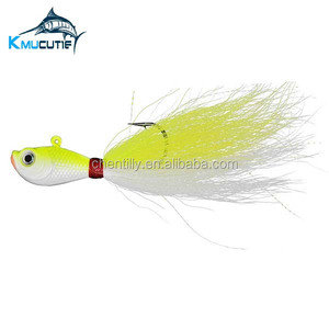 Mồi Câu Cá Đuôi Bucktail 3D Mồi Câu Cá Đuôi Bucktail Nước Mặn Mồi Câu Đầu <span class=keywords><strong>Jig</strong></span> - Product Image 5
