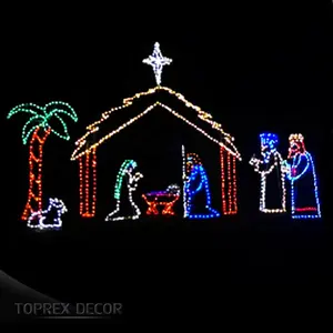 China Toprex Decor Grote Outdoor Led Touw Lichten Decoratie Kerst Kerststal