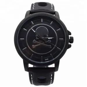 KD การออกแบบใหม่กะโหลกนาฬิกาเต็มรูปแบบสีดำคลาสสิกกีฬานาฬิกา Reloj