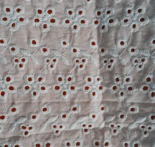 Tela de encaje de algodón bordado TC, tela de encaje africano 2024