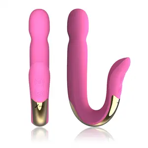 U bentuk Vibrator motor ganda AV tongkat pemijat mainan seks klitoris