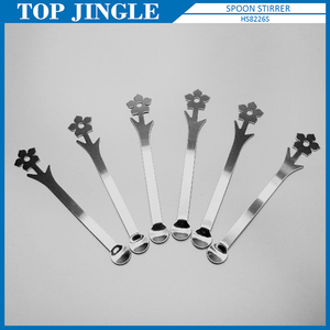 6pcs Agitateurs de sucre de thé en forme de fleur en acier inoxydable - Product Image 2