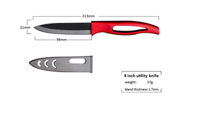 زركونيا سيراميك مطبخ أداة سكين مجموعة 3 4 5 6 بوصة + مقشرة - Product Image 4