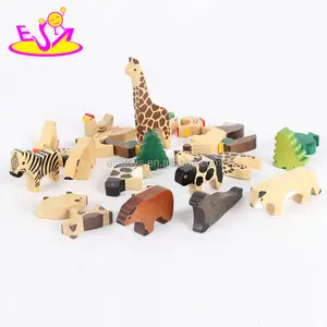 custom animal shaped wooden animal toy for kids education W14D030