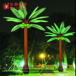 24v all'aperto illuminato palma decorazione piante artificiali bellissimo albero di cocco - Product Image 1