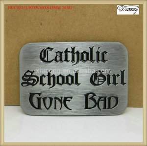 Rectangle buc9241 drôle. humour <span class=keywords><strong>blague</strong></span> mauvaise catholique l'école. fille. gone boucles de ceinture - Product Image 1