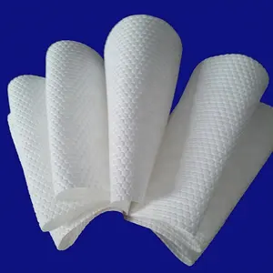 blue industrial wipes super oil absorbent embossed woodpulp spunlace non woven fabric cleaning cloth roll