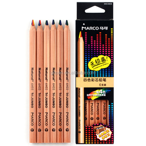 Nuovo Arrivo Marco 4 Colori in <span class=keywords><strong>1</strong></span> piombo Triangolo Graftti Matita Matita Arcobaleno - Product Image 2